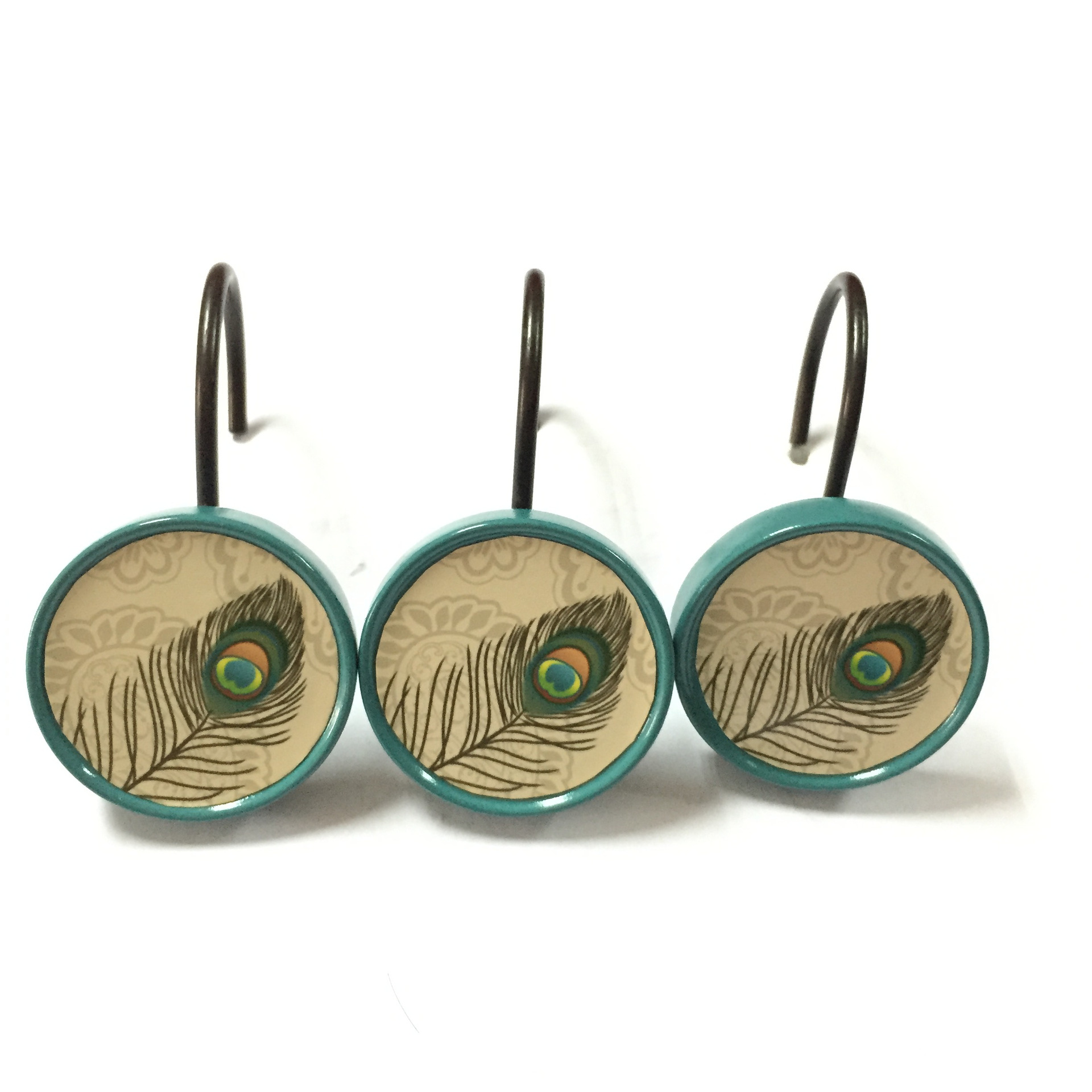 旺尔福树脂浴帘挂钩 创意花纸浴帘挂钩 花纸系列树脂浴帘挂钩