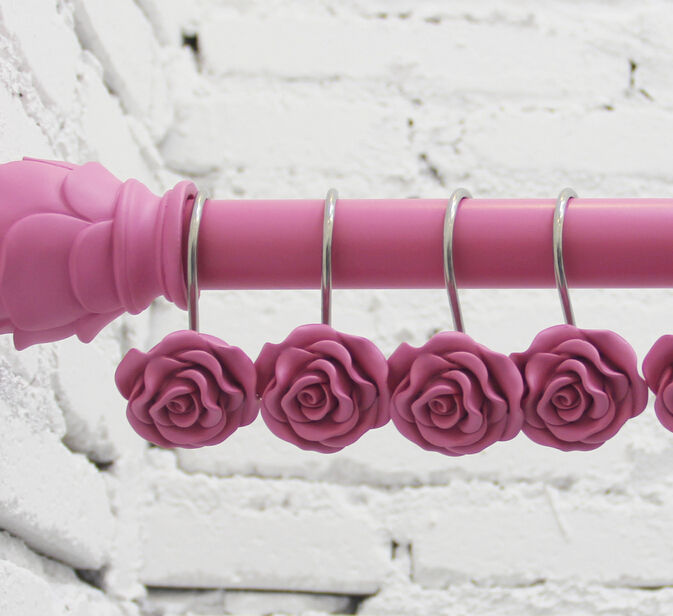 工厂定制浴帘挂钩 精美浴帘挂钩 玫瑰系列浴帘挂钩