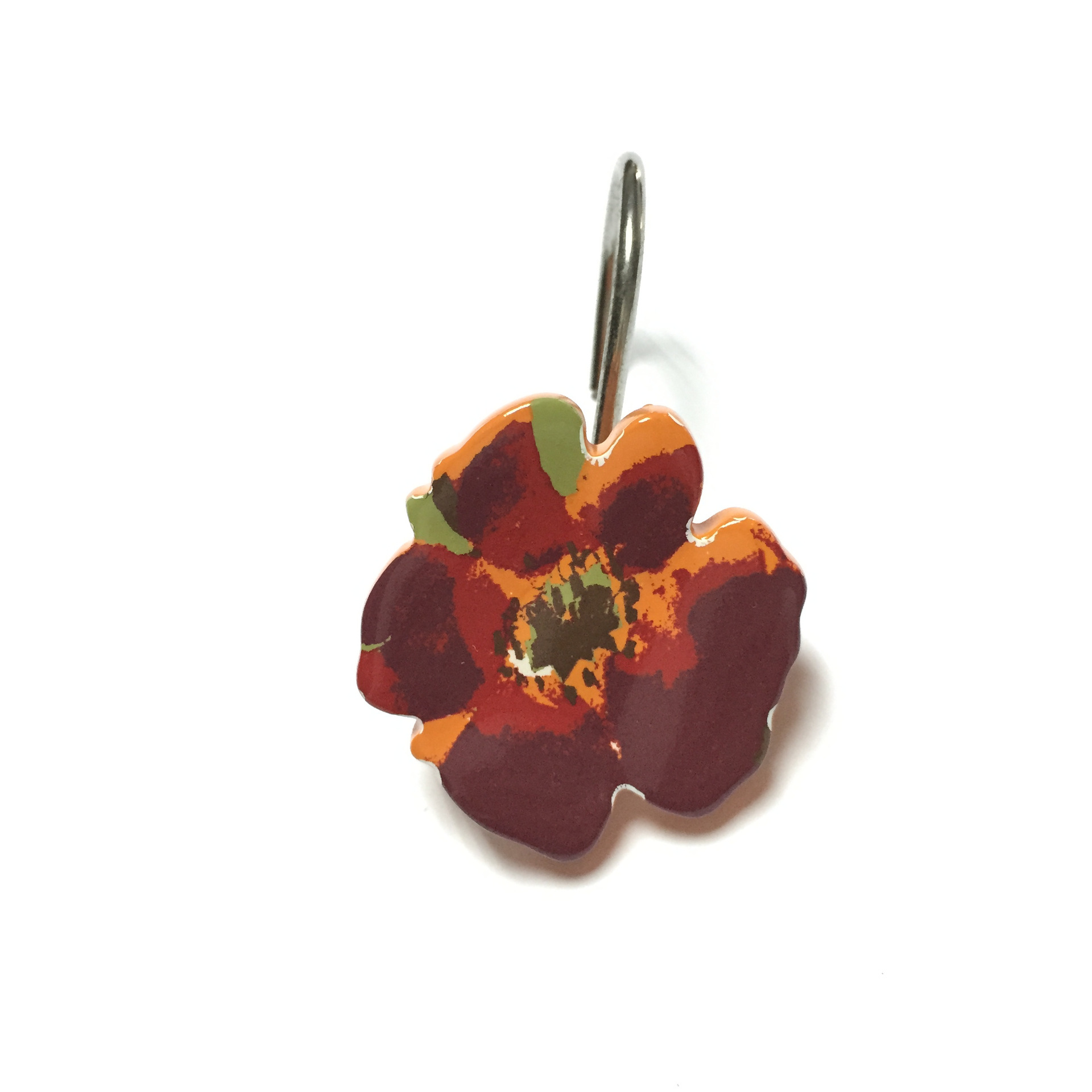 厂家定制树脂浴帘挂钩 万花筒浴帘挂钩 花纸系列浴帘挂钩