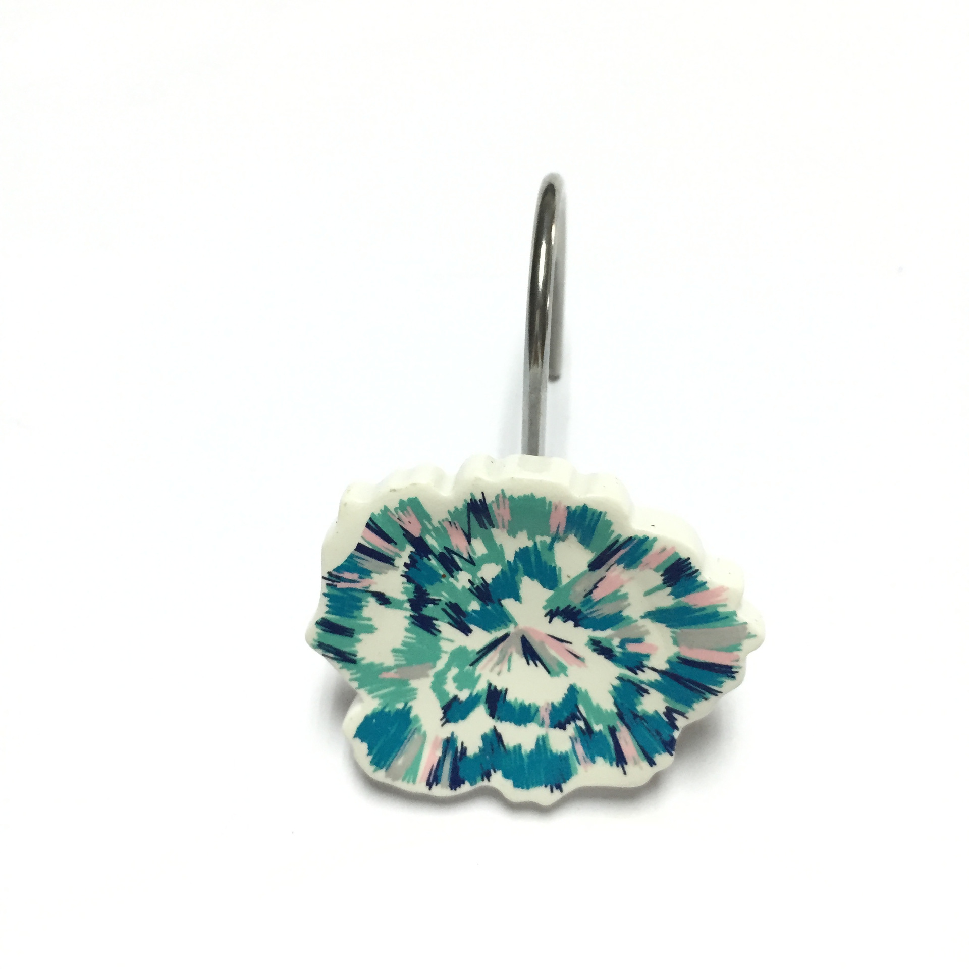 厂家定制树脂浴帘挂钩 万花筒浴帘挂钩 花纸系列浴帘挂钩