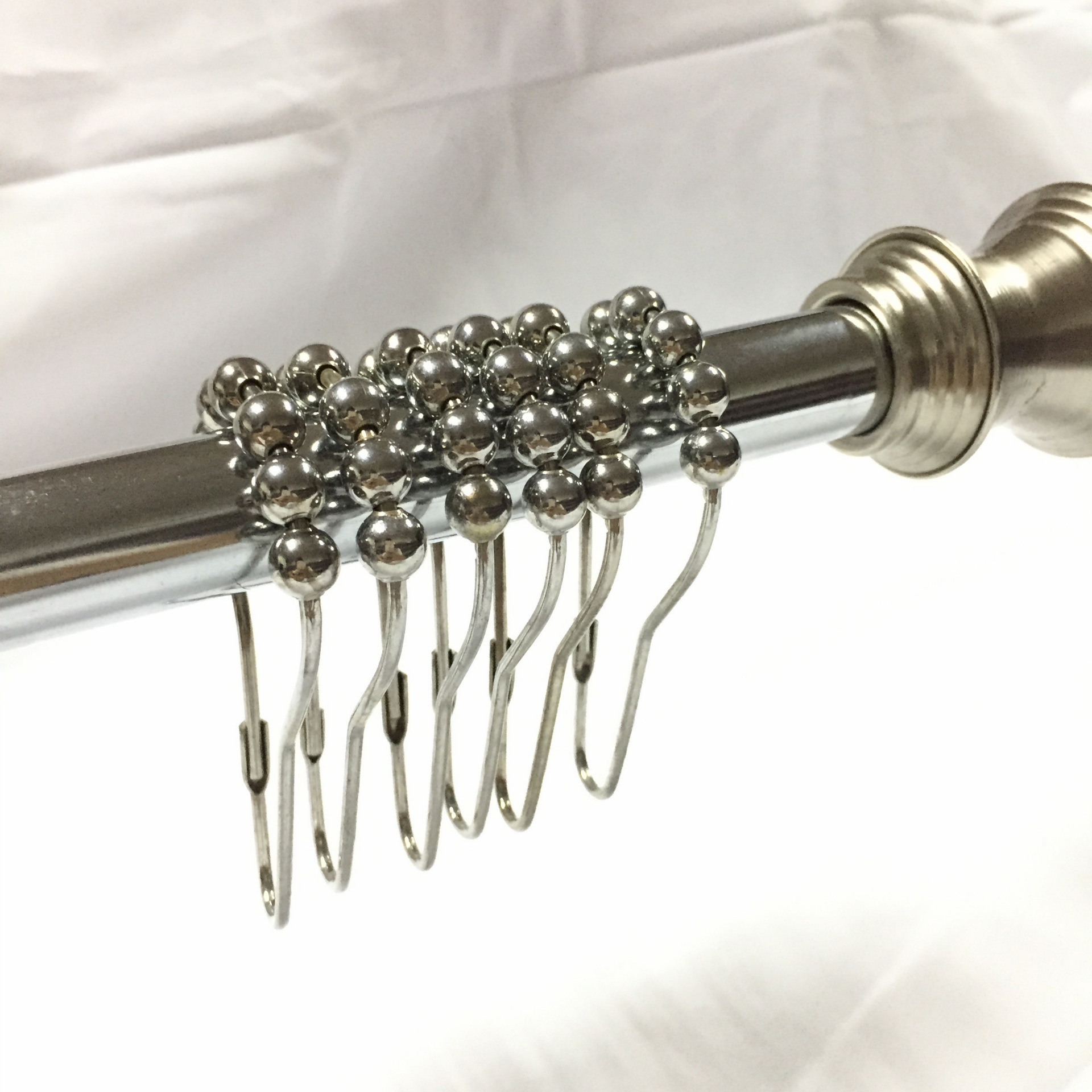 五金葫芦扣浴帘挂钩 五金滚珠浴帘挂钩 葫芦型锌合金浴帘挂钩