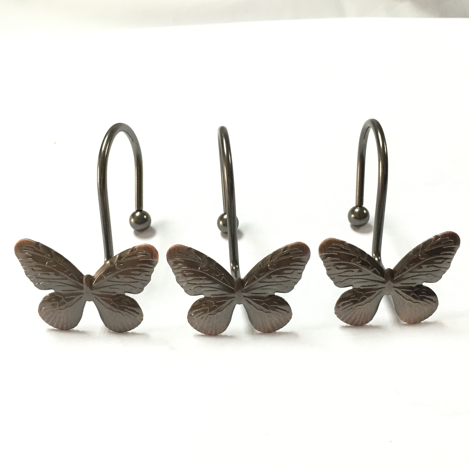 厂家生产 五金浴帘挂钩 蝴蝶五金浴帘挂钩 动物五金系列浴帘挂钩